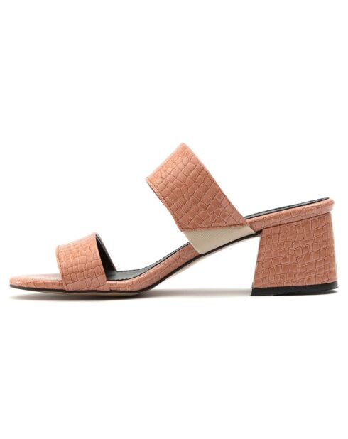 Mules Arielle nude - Talon 5.5 cm