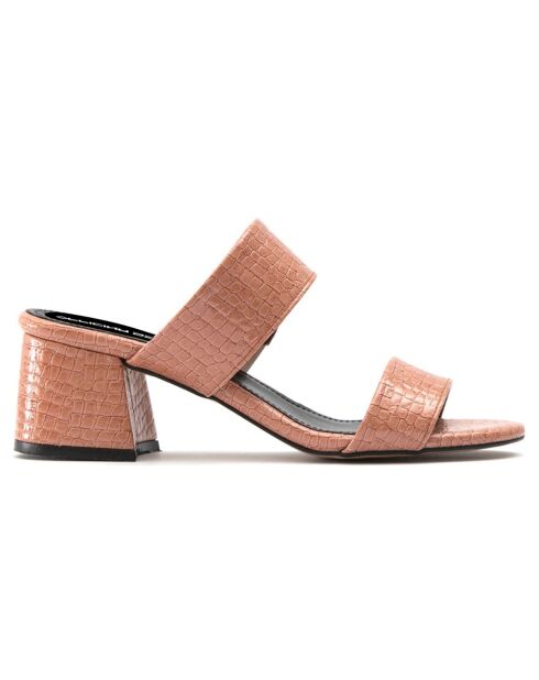 Mules Arielle nude - Talon 5.5 cm