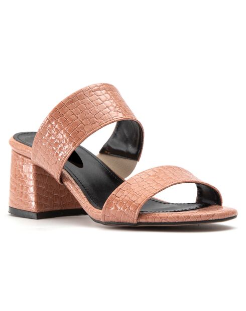 Mules Arielle nude - Talon 5.5 cm