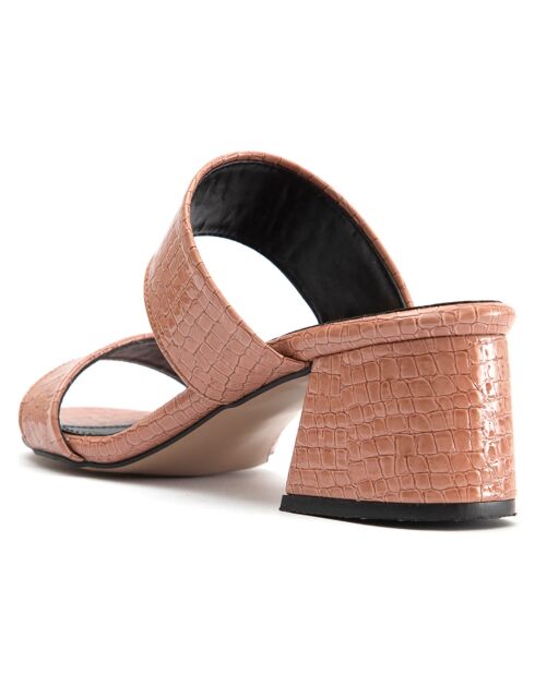 Mules Arielle nude - Talon 5.5 cm