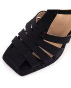 Sandales Suzanne noires - Talon 11 cm