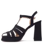 Sandales Suzanne noires - Talon 11 cm