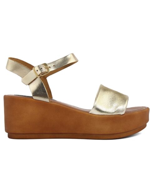 Sandales en Cuir Roma platine - Talon 6.7 cm