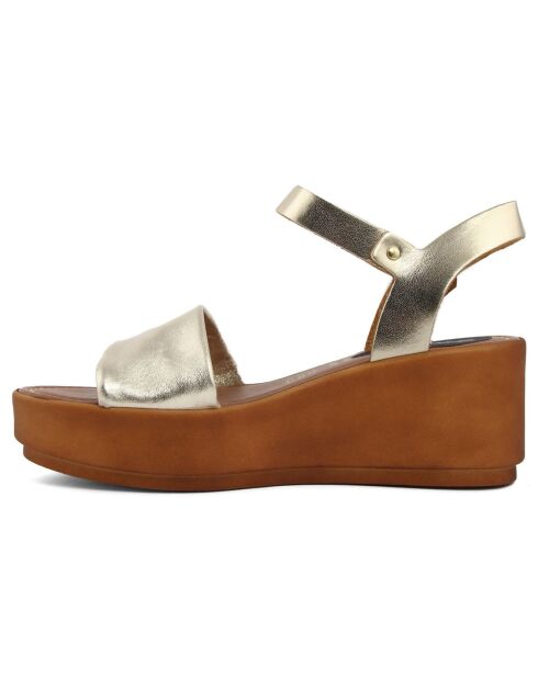 Sandales en Cuir Roma platine - Talon 6.7 cm
