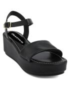 Sandales en Cuir Roma noires - Talon 6.7 cm