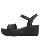 Sandales en Cuir Roma noires - Talon 6.7 cm
