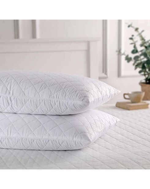 2 protezioni per cuscini impermeabili bianche - 50x70 cm