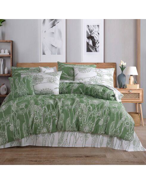 Parrure housse de couette Lara verte