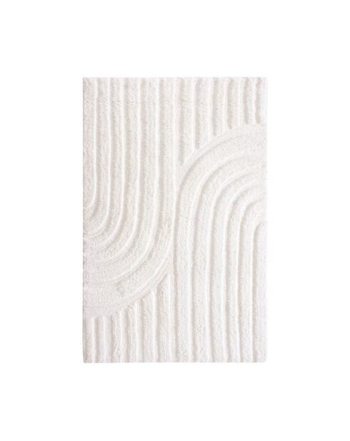 Tapis rectangulaire Rody toucher doux blanc cassé - 160x230 cm