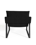 Fauteuil Andrea en Velours texturé gris anthracite - 83x73x80 cm