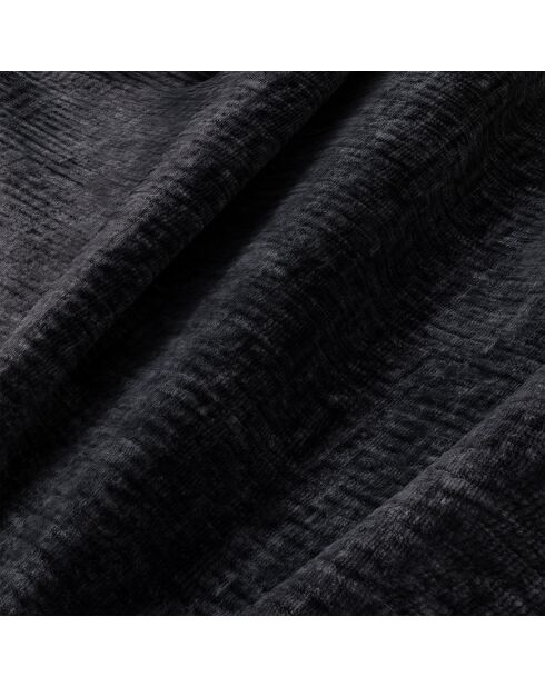 Fauteuil Andrea en Velours texturé gris anthracite - 83x73x80 cm