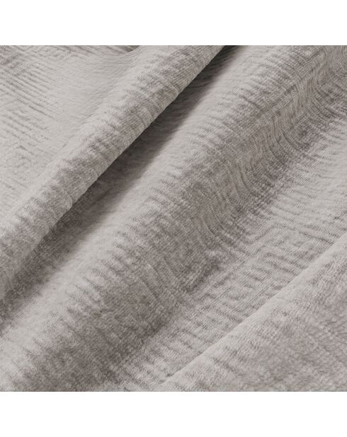 Fauteuil Andrea en Velours texturé beige - 83x73x80 cm