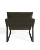 Fauteuil Andrea en Velours texturé kaki - 83x73x80 cm