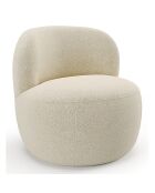Fauteuil Eden en Bouclette crème - 73x76x76 cm
