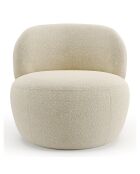 Fauteuil Eden en Bouclette crème - 73x76x76 cm