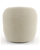 Fauteuil pivotant Eden en Bouclette crème - 73x76x80 cm