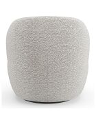 Fauteuil pivotant Eden en Bouclette beige gris - 73x76x80 cm