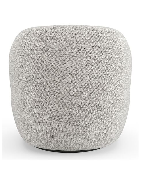 Fauteuil pivotant Eden en Bouclette beige gris - 73x76x80 cm