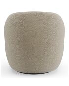 Fauteuil pivotant Eden en Bouclette taupe - 73x76x80 cm