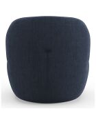 Fauteuil Eden Tissu tramé toucher doux bleu nuit - 73x76x76 cm