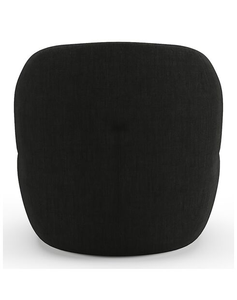 Fauteuil Eden Tissu tramé toucher doux noir  - 73x76x76 cm
