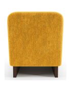 Fauteuil Nolan en Velours texturé moutarde - 61x75x76 cm