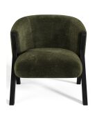 Fauteuil Plush  en Velours texturé kaki - 74x66.5x69 cm