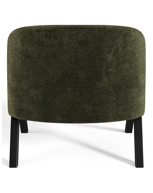 Fauteuil Plush  en Velours texturé kaki - 74x66.5x69 cm