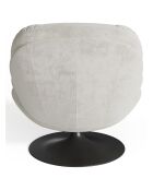 Fauteuil pivotant Replay en Velours texturé crème - 84x85x85 cm