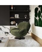 Fauteuil pivotant Replay en Velours texturé kaki - 84x85x85 cm