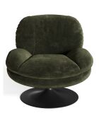 Fauteuil pivotant Replay en Velours texturé kaki - 84x85x85 cm