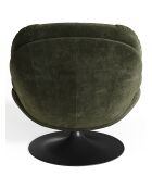 Fauteuil pivotant Replay en Velours texturé kaki - 84x85x85 cm