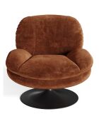 Fauteuil pivotant Replay en Velours texturé terracotta - 84x85x85 cm