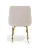 2 Chaises Rakel Velours Pieds brossés crème - 82x64x55 cm