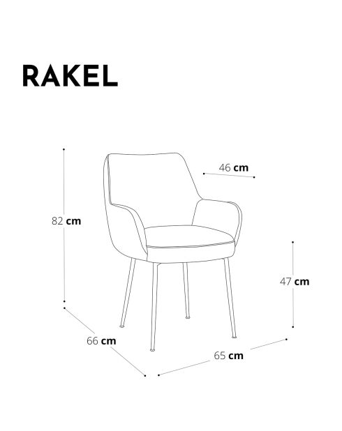 2 Petits Fauteuils Rakel en Velours Pieds brossés crème - 82x64x55 cm