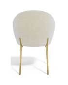 2 Chaises Aria Tissu tramé toucher doux beiges - 87x57x54 cm