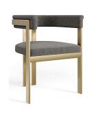 Chaise Grace Bouclette gris foncé  - 59x54x74 cm