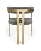 Chaise Grace Bouclette gris foncé  - 59x54x74 cm