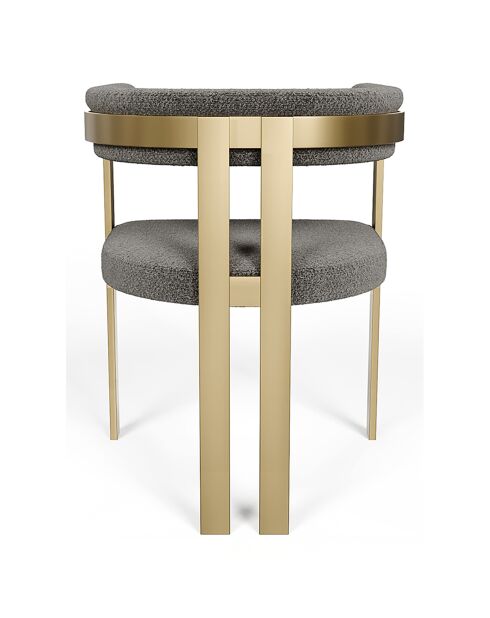 Chaise Grace Bouclette gris foncé  - 59x54x74 cm