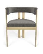 Chaise Grace Bouclette gris foncé  - 59x54x74 cm