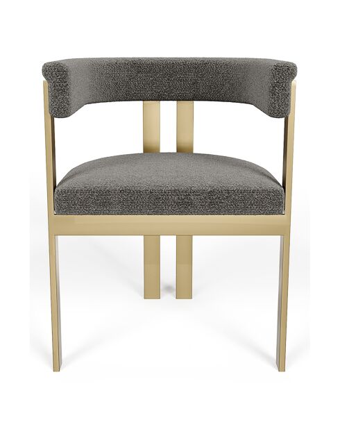 Chaise Grace Bouclette gris foncé  - 59x54x74 cm