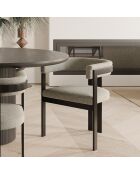 Sedia Grace Bouclette tortora - 59x54x74 cm