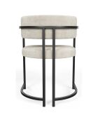 Chaise Ava en Velours texturé crème   - 56x49.5x76 cm