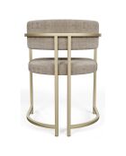 Chaise Ava Velours texturé taupe  - 56x49.5x76 cm
