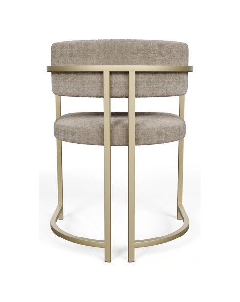 Chaise Ava Velours texturé taupe  - 56x49.5x76 cm
