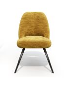 2 Chaises rotatives Magda en Velours moutarde - 51x63x85.5 cm