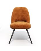 2 Chaises rotatives Magda en Velours terracotta - 51x63x85.5 cm