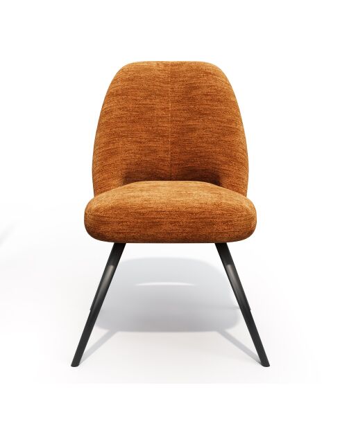 2 Chaises rotatives Magda en Velours terracotta - 51x63x85.5 cm