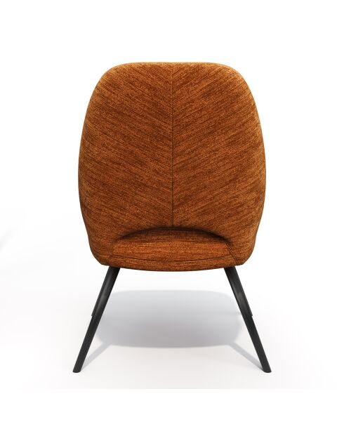 2 Chaises rotatives Magda en Velours terracotta - 51x63x85.5 cm
