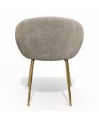2 kleine beige geweven fluwelen fauteuils van Tess - 57,5x60x75 cm